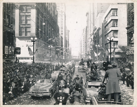 Douglas MACARTHUR Chicago avril 1951 photo photographie époque Corée fin guerre