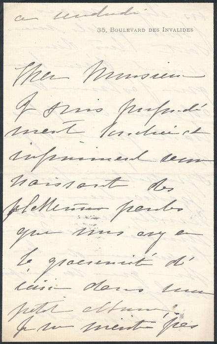  2 lettres autographes signées 1 lettre dictée