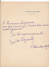 Compositeur signature autographe Maurice Cazeneuve Garenne 1913