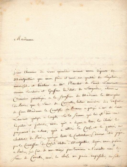 Étienne-Hyacinthe de RATTE affaire succession cohéritière duc de La Force 1775