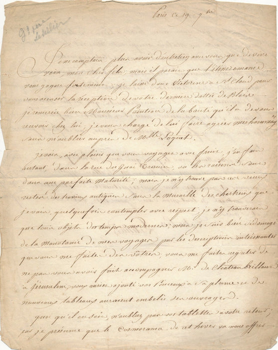 Famille Letellier, Paris, Bourg la Reine, vers 1880-1890 3 documents autographes
