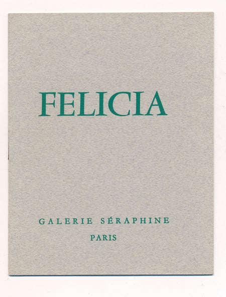 Felicia Galerie Séraphine Paris livret exposition Tony Aubin