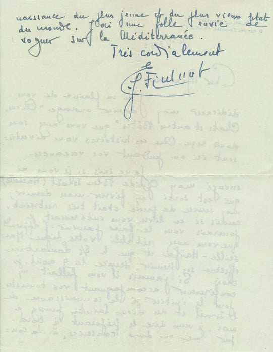 judaica Elian Judas FINBERT 2 belles autographes lettes Le Fou de Dieu Israël