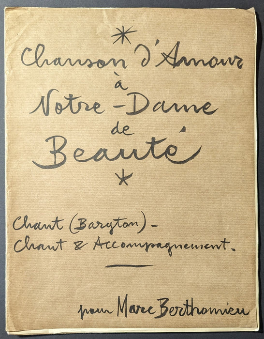 Montmartre GAZI LE TATAR partition couverture autographe et dédicace Notre-Dame