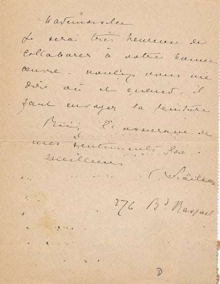 Gabriel Séailles autographe signé et épouse autographe Jean Peské dessin Hindous