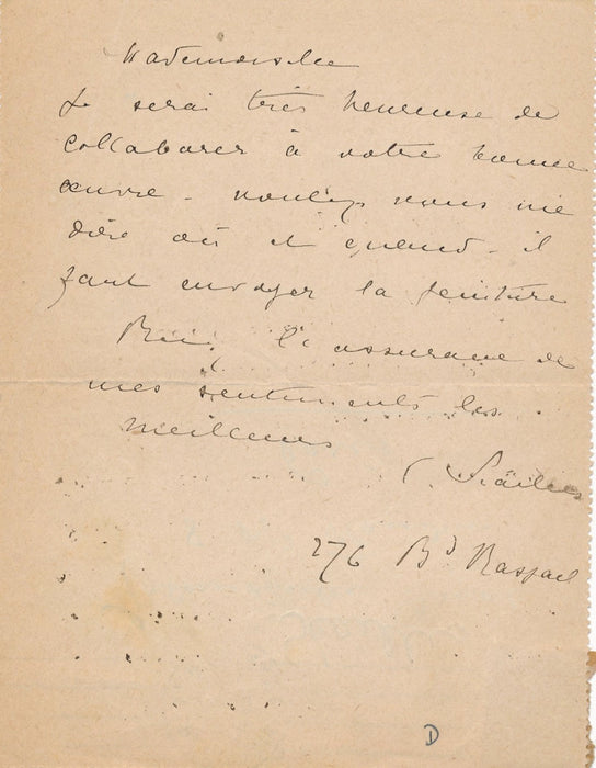 Gabriel Séailles autographe signé et épouse autographe Jean Peské dessin Hindous