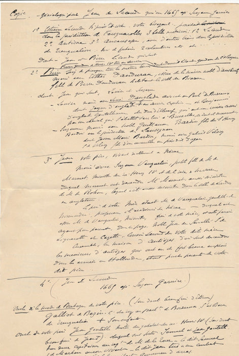 Généalogie de Jean de La Coude, Suzanne Vauquelin Normandie document