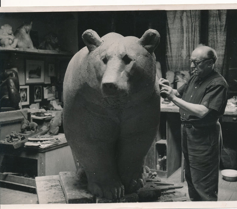 Georges-Lucien Guyot  photo photographie sculpteur animalier ours