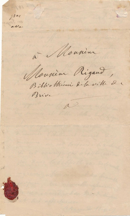 Goswin de STASSART sur publication de ses fables lettre autographe signée Belge