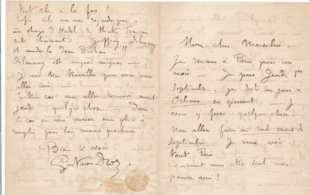 Gustave DROZ au dessinateur  MARCELIN sur revue Votre Versailles dessin