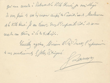  historien la littérature Carte autographe signée le Havre