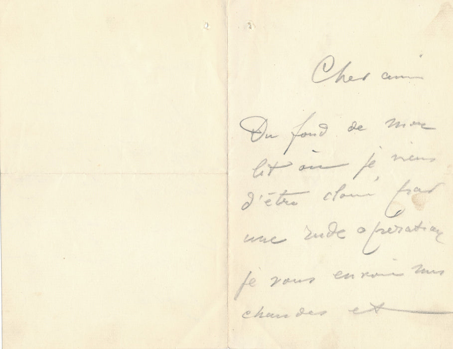 XIXe-XXe s. Henri Cain les ratés et les immondes envieux lettre autographe signée