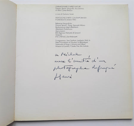 Henri Cartier-Bresson : envoi autographe photographe défroqué !