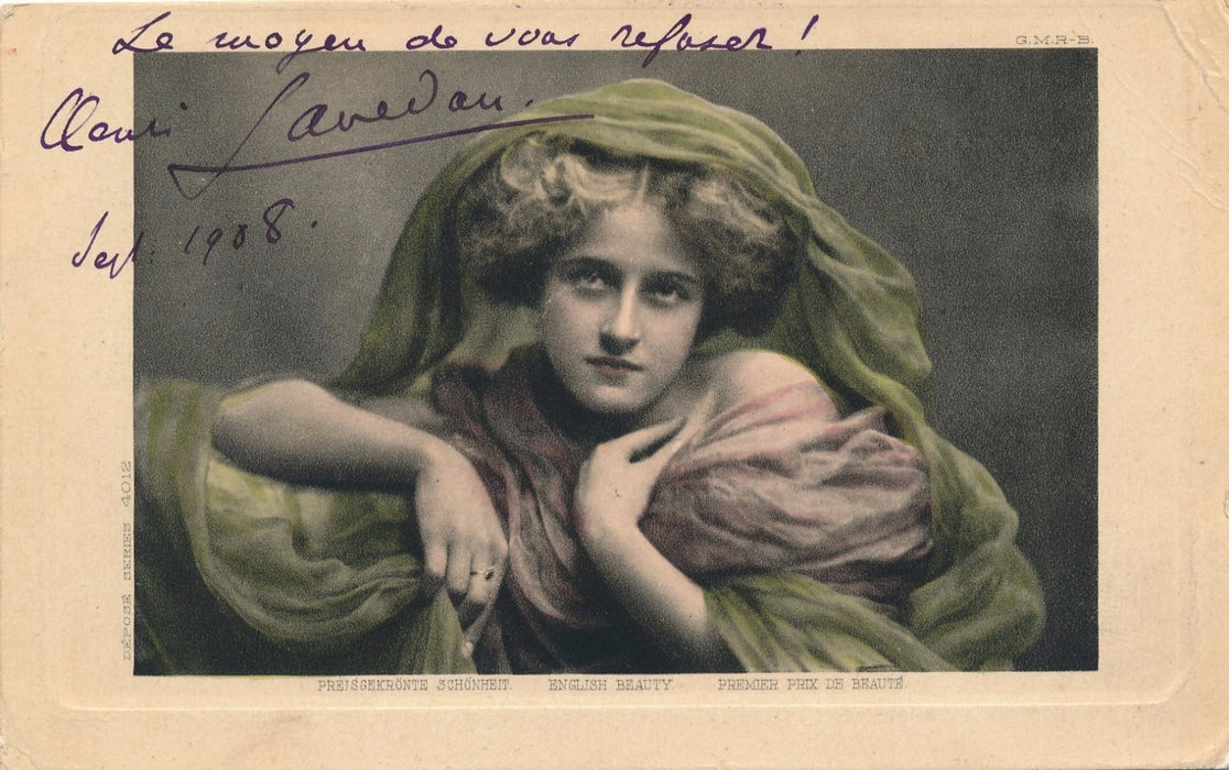 Ecrivain  carte postale dedicace signée autographe 1908