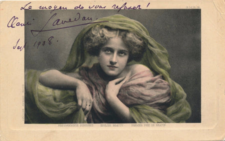 Ecrivain  carte postale dedicace signée autographe 1908