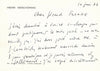 Henri MESCHONNIC linguiste carte autographe signée poète Farasse F. PONGE