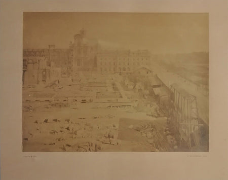 Albert FERNIQUE photographe reconstruction hotel ville Paris 1873 photo