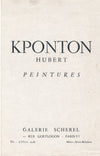 Hubert KPONTON peintre Togo dépliant invitation 1948 Jakovsky Galerie Scherel