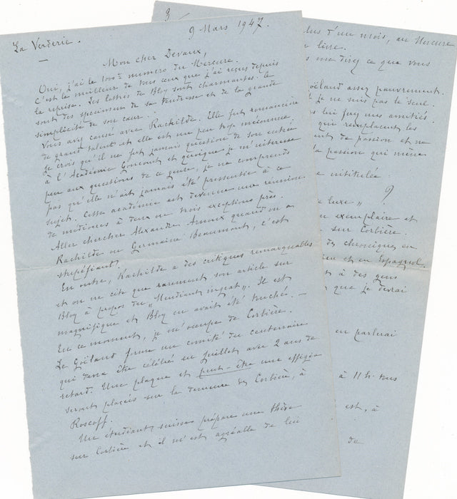 René MARTINEAU Bloy et les bloyeurs 12 lettres autographes signées correpondance