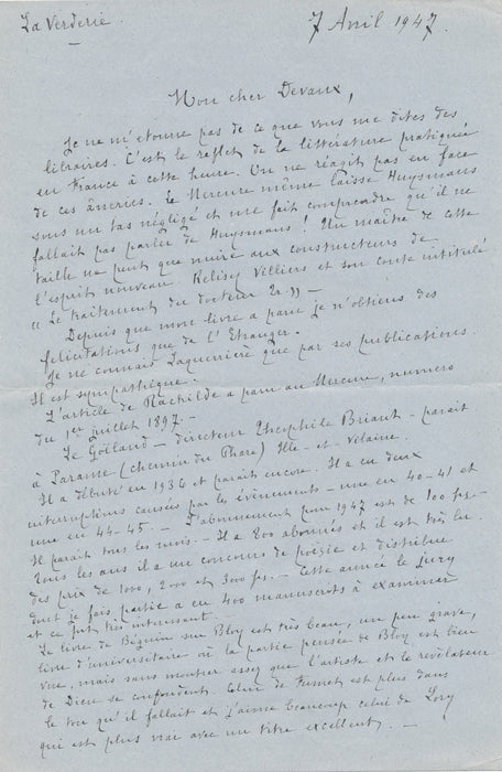 René MARTINEAU Bloy et les bloyeurs 12 lettres autographes signées correpondance