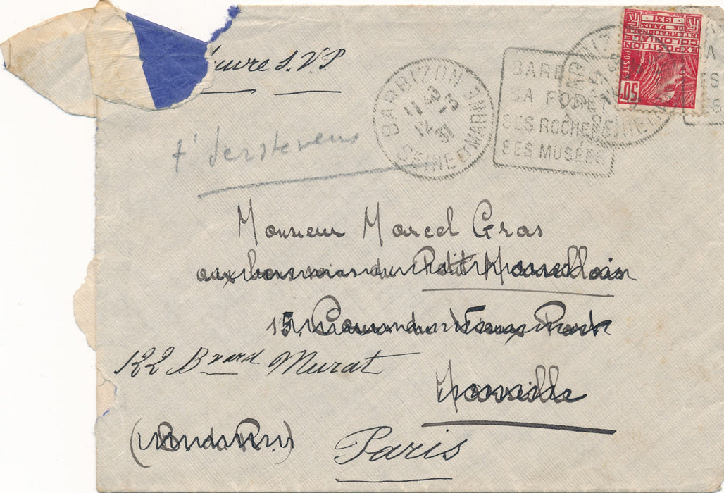 Albert T'SERSTEVENS  son roman triste lettre autographe signée