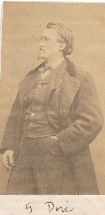 XIXe s. peintre Gustave Doré invite sans cérémonie lettre autographe signée et carte photo Carjat