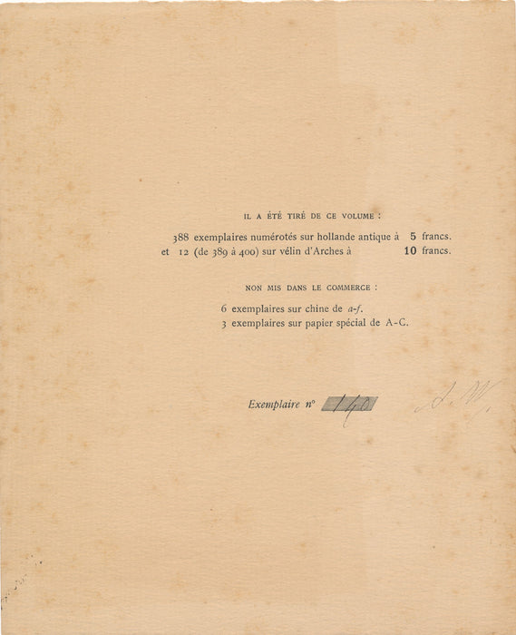André Gide envoi autographe signé Paludes colophon citation Virgile