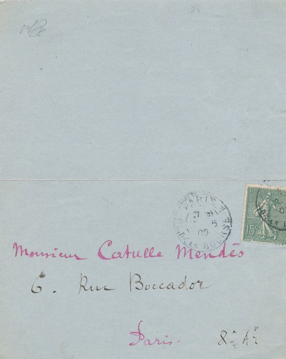 Alexandre Georges autographe lettre Catulle Mendès Villiers de l Isle Adam