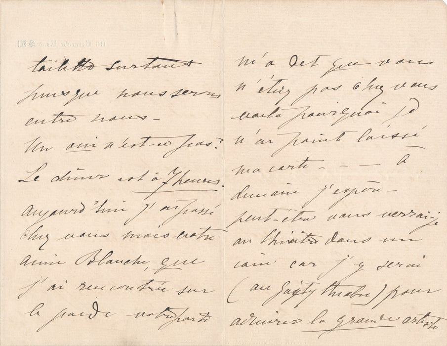 Opéra Christine Nilsson lettre autographe signée photos document S. Bernhardt