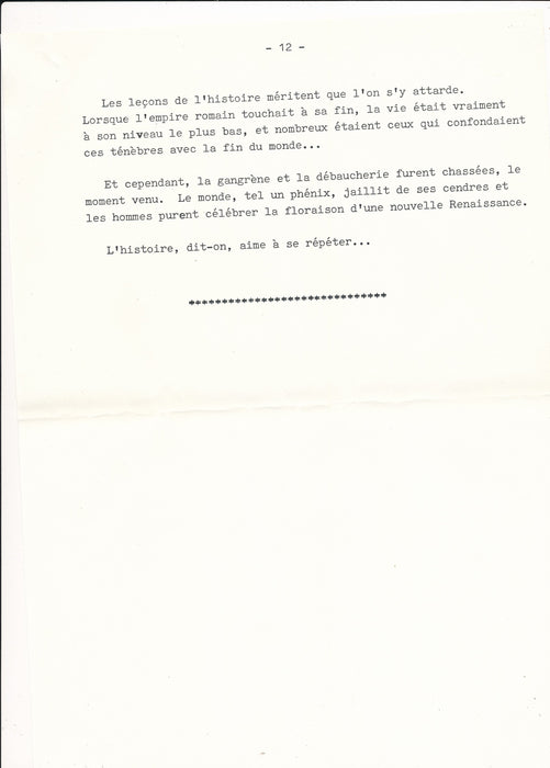 XXe s. Jan Le Witt lettre autographe signée et manuscrit dactylographié 12 p. sur l art