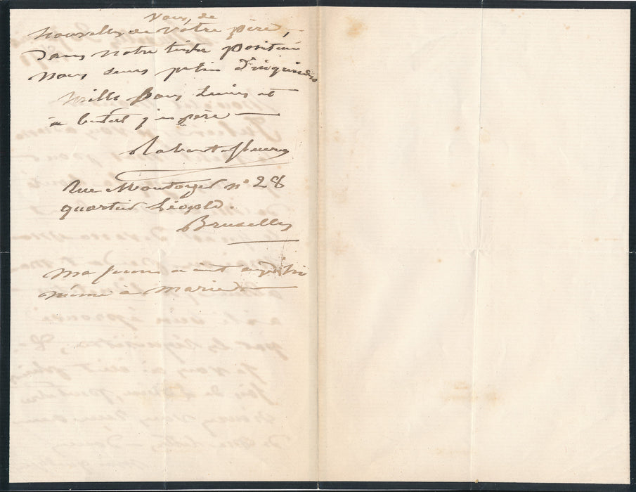 Joseph Nicolas Robert-Fleury a peur pour sa maison guerre 1870 lettre autographe