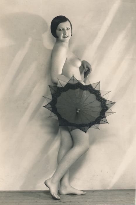 Nu ombrelle photo photographie époque nu v. 1920 art déco