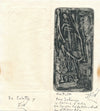 J. FIN gravure originale signée carte de voeux 1964