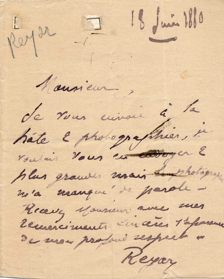 théâtre comique J. Reyar décédé en 1883 auteur photographie