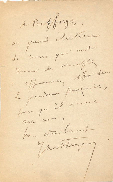 politique Jacques ARTHUYS dédicace autographe signée faisceau grandeur France