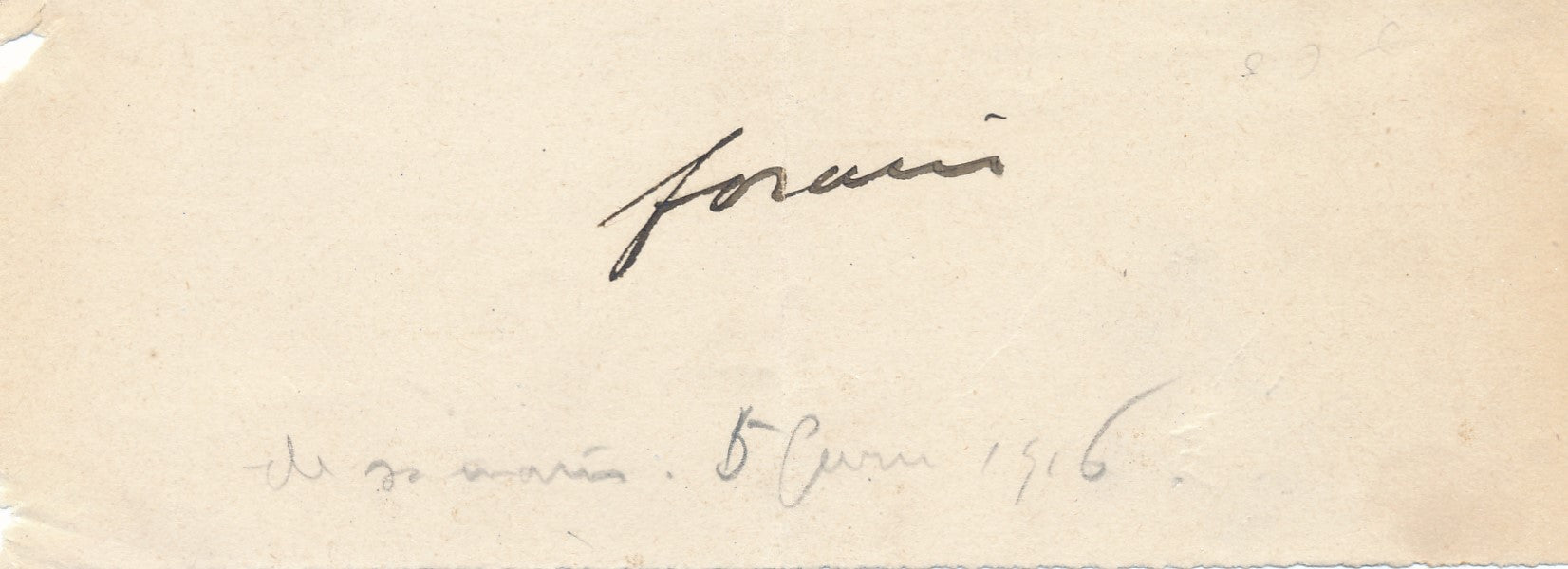 XIX-XXe s. Jean-Louis FORAIN autorise mais ne se souvient pas carte autographe signée