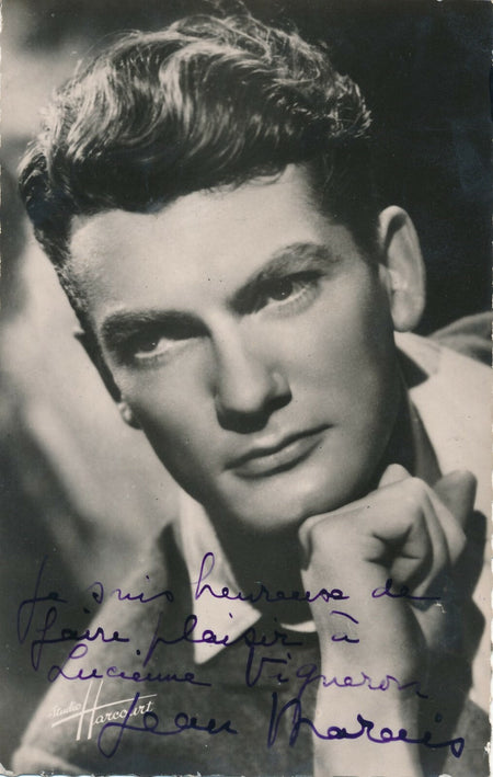  Carte postale argentique dédicacée et signée Harcourt