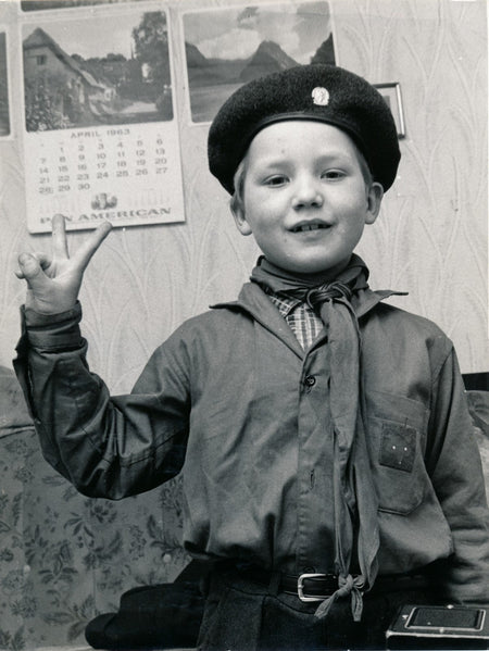 enfant Jeune scout américain photo argentique époque Roland Schneidemann 