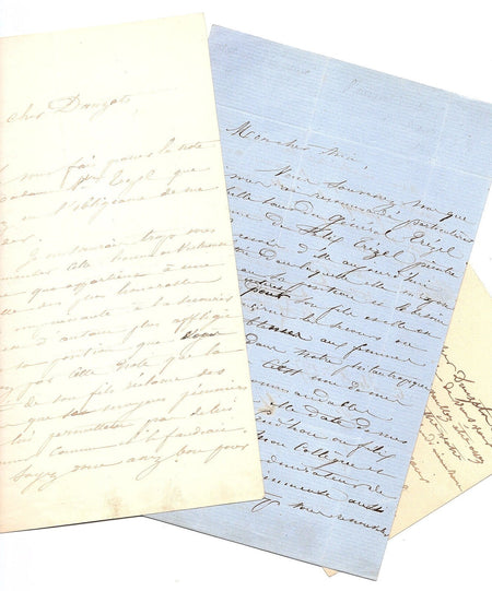  protège veuve peintre Félix Trézel 3 ettres autographes