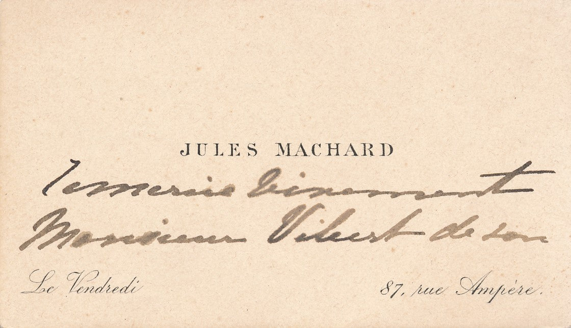 XIXe s. Jules MACHARD coche les bonnes signatures lettre autographe signée