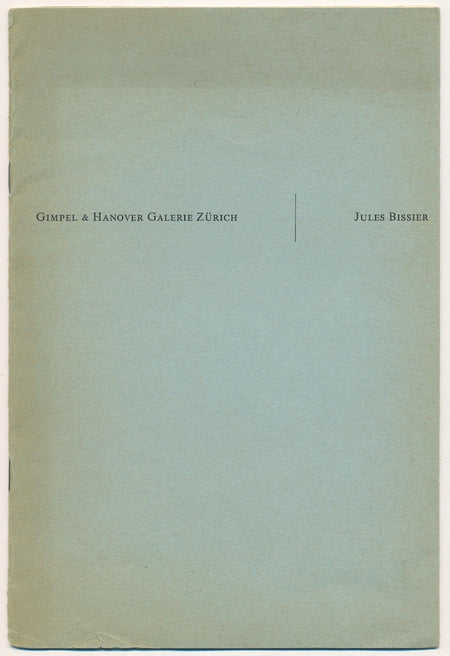 Jules Julius BISSIER catalogue exposition Gimpel & Hanover Zurich 1962