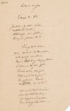 Poème autographe de Jules BUFFET vers 1860 9 strophes et imprimés poésie
