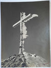 La Croix photo photographie signée Sannwald montagne glace neige v. 1960