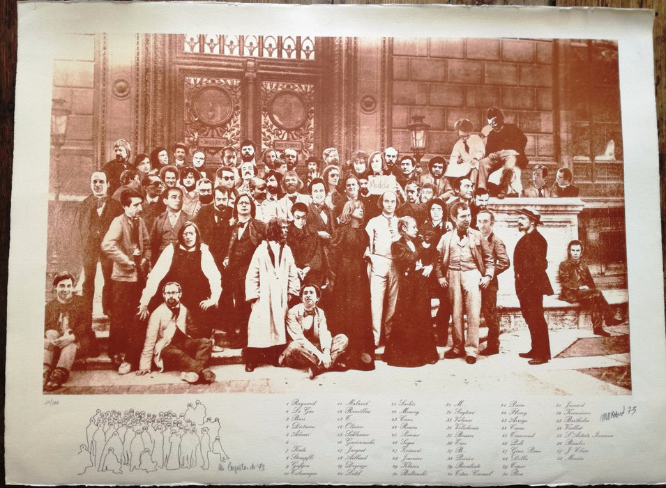 André Morain phototypie Les Logistes groupe artistes 1973 photographie