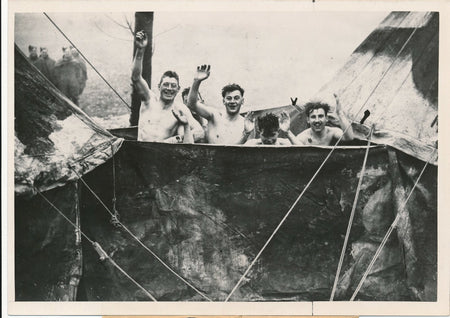 troupes britannique en France mars 1940 photo photographie bain sourire guerre