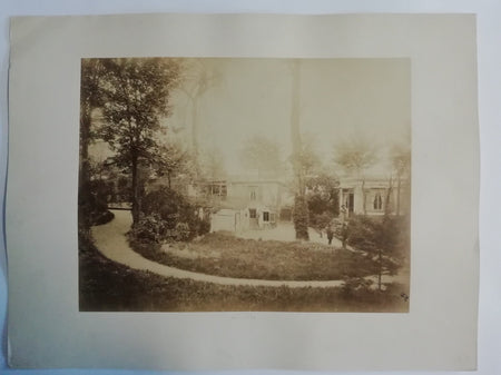 Photographie Durandelle 2 tirages parc personnages grand format albuminé