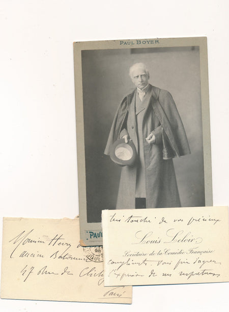 Louis Leloir photo argentique 1905 Boyer et carte visite autographe
