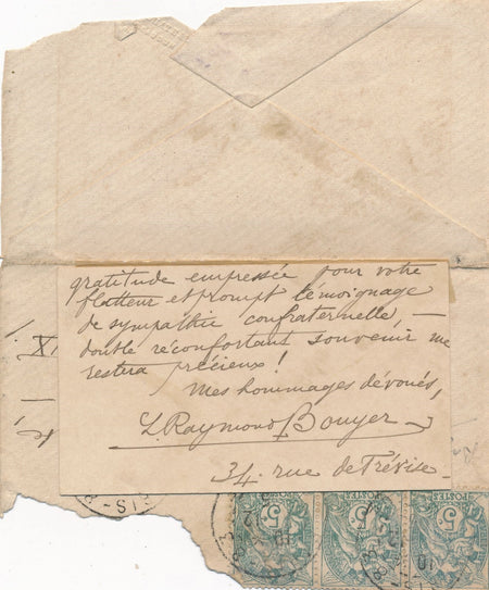 Louis Raymond BOUYER (1862-1935)  critique musical carte de visite autographe