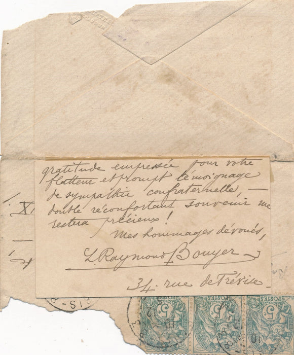 Louis Raymond BOUYER (1862-1935)  critique musical carte de visite autographe