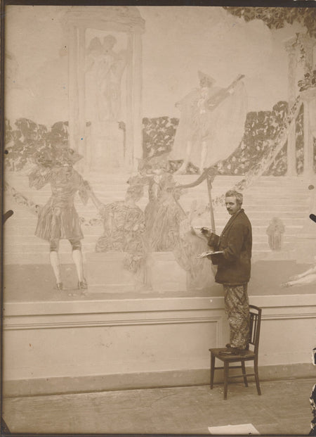 Lucien JONAS peintre photo photographie Soissons Croix d'Or décoration murale